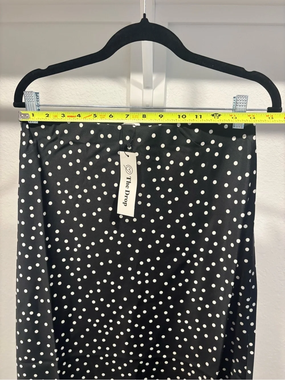 The Drop Women’s Black Polka Dot Midi Skirt - Size Medium
